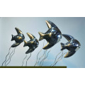 2016 New Art decoration Fish Shaped Stainless Steel Sculpture